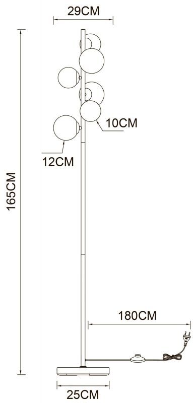 Светильник потолочный Arte Lamp GEMINI A2243PN-6PB