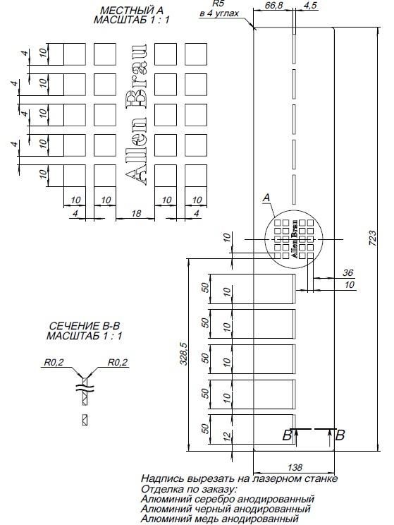 Накладка для сифона Allen Brau Infinity 8.210N8-BA серебро фото 2