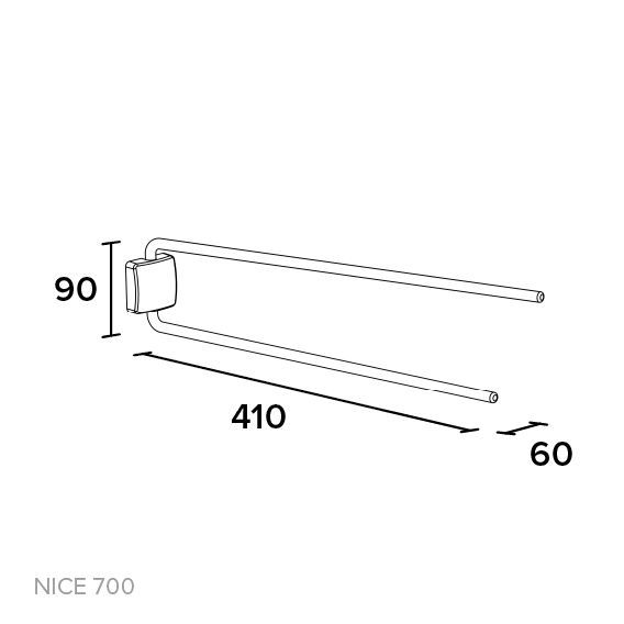 Держатель для полотенца двойной поворотный KION NICE700 41 см фото 2