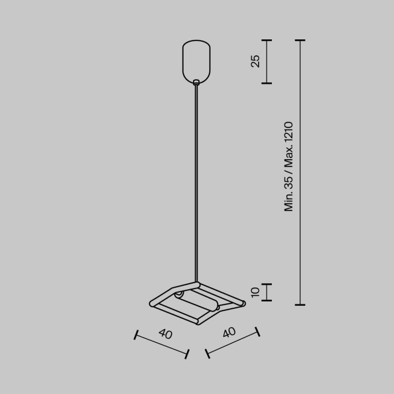 Подвес для ремня Maytoni Accessories for system Parity TRA130SW-B черный