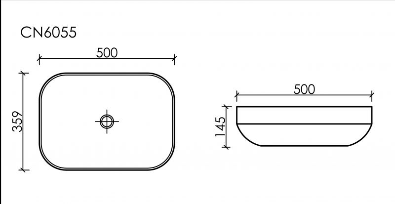 Раковина-чаша Ceramica Nova Element CN6055MB 50 см, черный фото 5