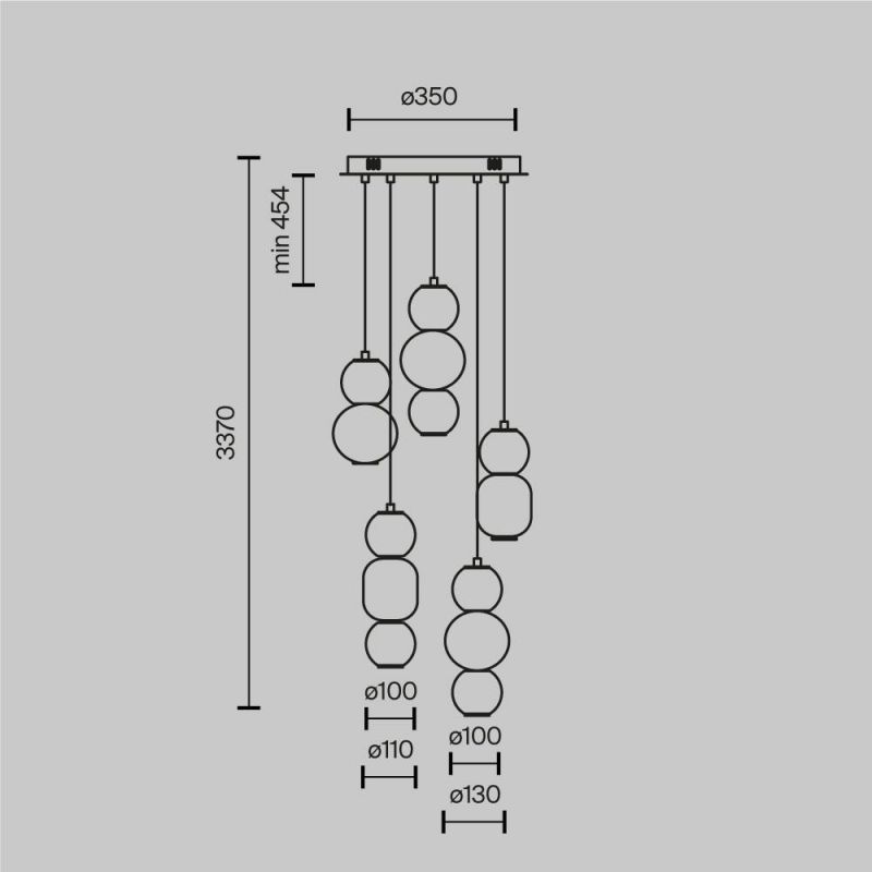 Подвесной светильник Maytoni Drop MOD273PL-L80CH3K фото 2