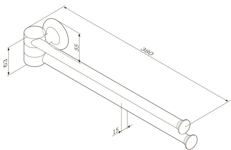 Полотенцедержатель двойной AM.PM Like A8032600 38 см фото 6