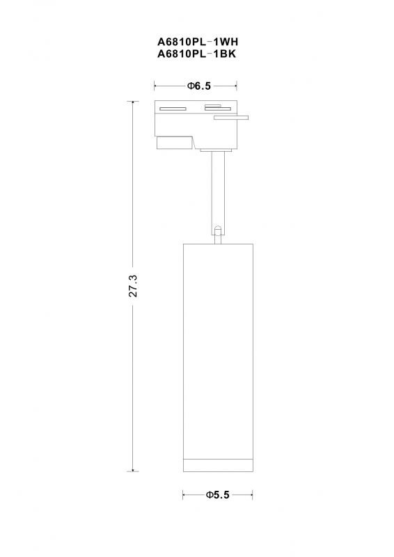 Трековый светильник Arte Lamp A6810 A6810PL-1WH