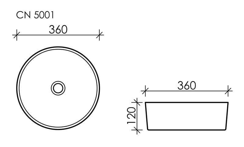 Раковина-чаша круглая Ceramica Nova Element CN5001 Ø36 фото 10