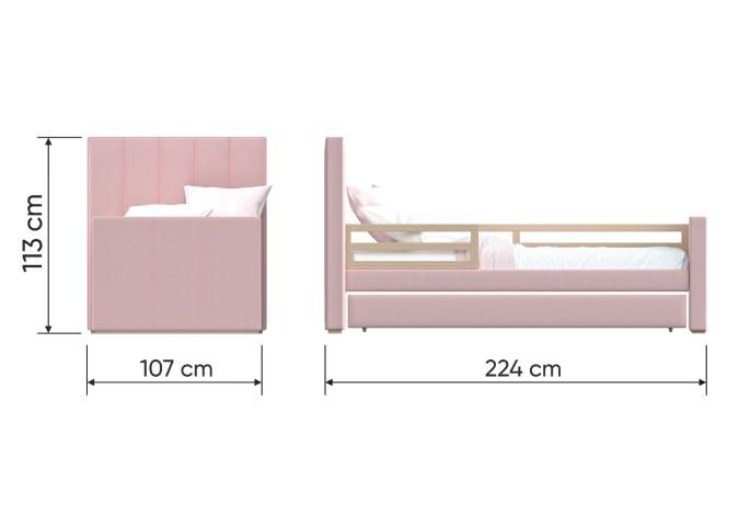 Кровать подростковая Ellipsefurniture Cosy спальное место 90*200 см (бежевый) KD010201010101