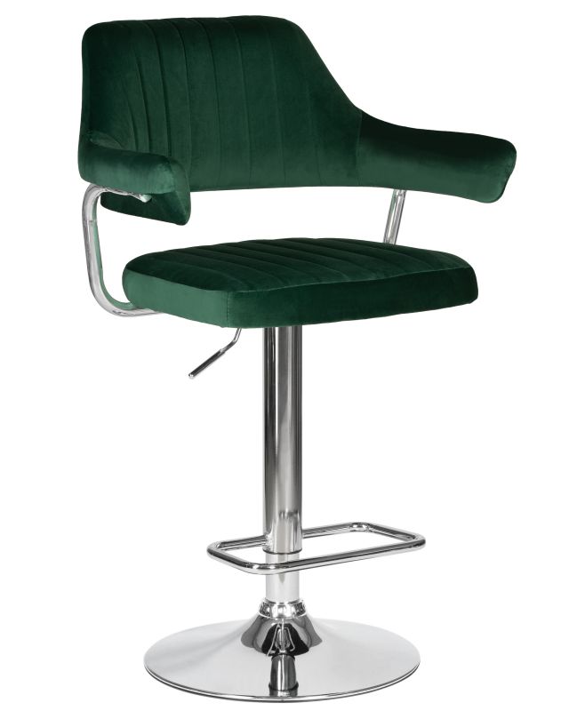 Стул Dobrin Charly 5019-LM CHARLY, цвет сиденья зеленый велюр (MJ9-88), цвет основания хромированная сталь