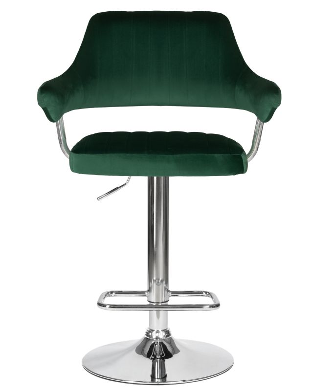 Стул Dobrin Charly 5019-LM CHARLY, цвет сиденья зеленый велюр (MJ9-88), цвет основания хромированная сталь