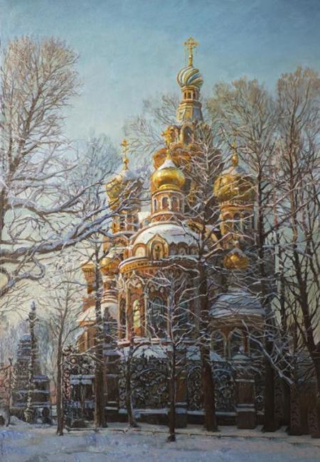 Картина "Рождественское солнце" Панов Эдуард Парфирьевич