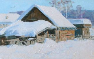Картина "День снежной зимы" Игорь Панов