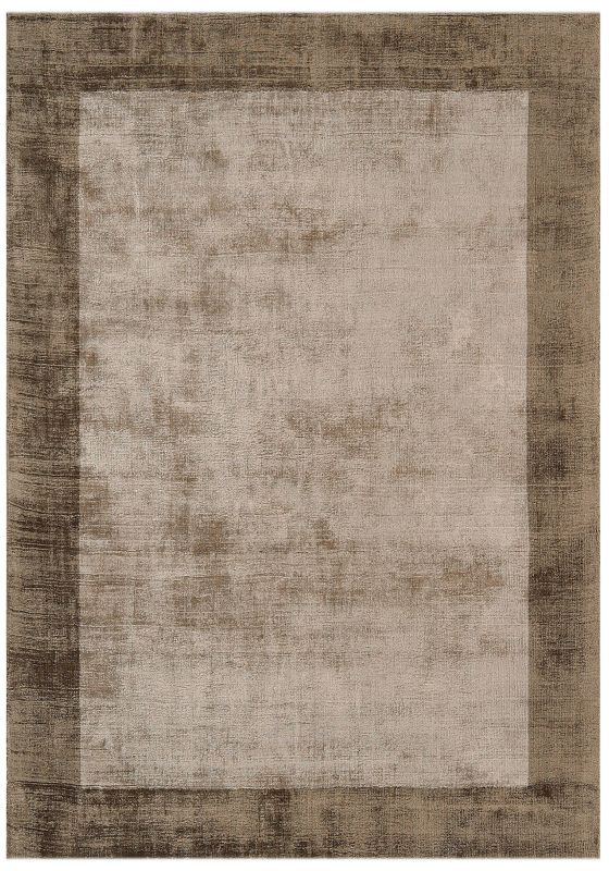 Индийский ковер из арт-шёлка Carpet «BLADE BORDER RUG» CHOCO MOCHA 200 x 290 см фото 1