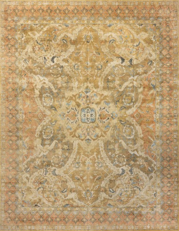 Индийский ковер из шёлка и шерсти Carpet «POLONAISE» S253-CAMEL-RUST 363 x 462 см фото 1