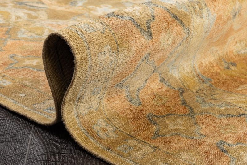 Индийский ковер из шёлка и шерсти Carpet «POLONAISE» S253-CAMEL-RUST 363 x 462 см фото 3