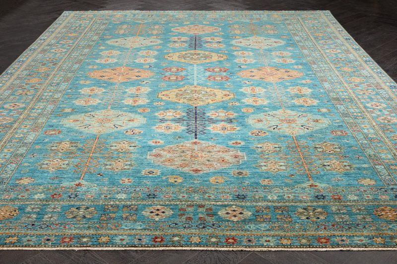 Пакистанский ковер из шерсти Carpet «KAZAK ROYAL» 231046-GREY-GREY 313 x 421 см