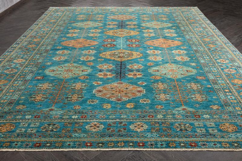 Пакистанский ковер из шерсти Carpet «KAZAK ROYAL» 231046-GREY-GREY 313 x 421 см