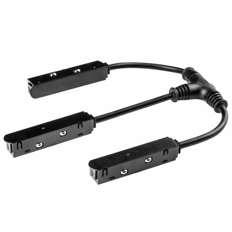 Соединитель трековый T-образный гибкий для Lightstar UNO 48V ЧЕРНЫЙ 509293 фото 1