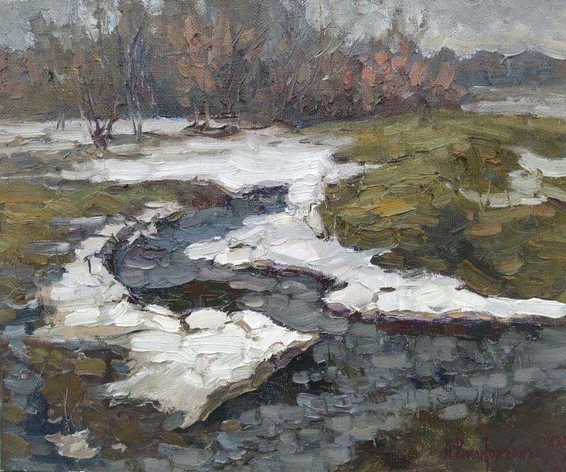 Картина "Шумят ручьи весенние" Вилков Андрей