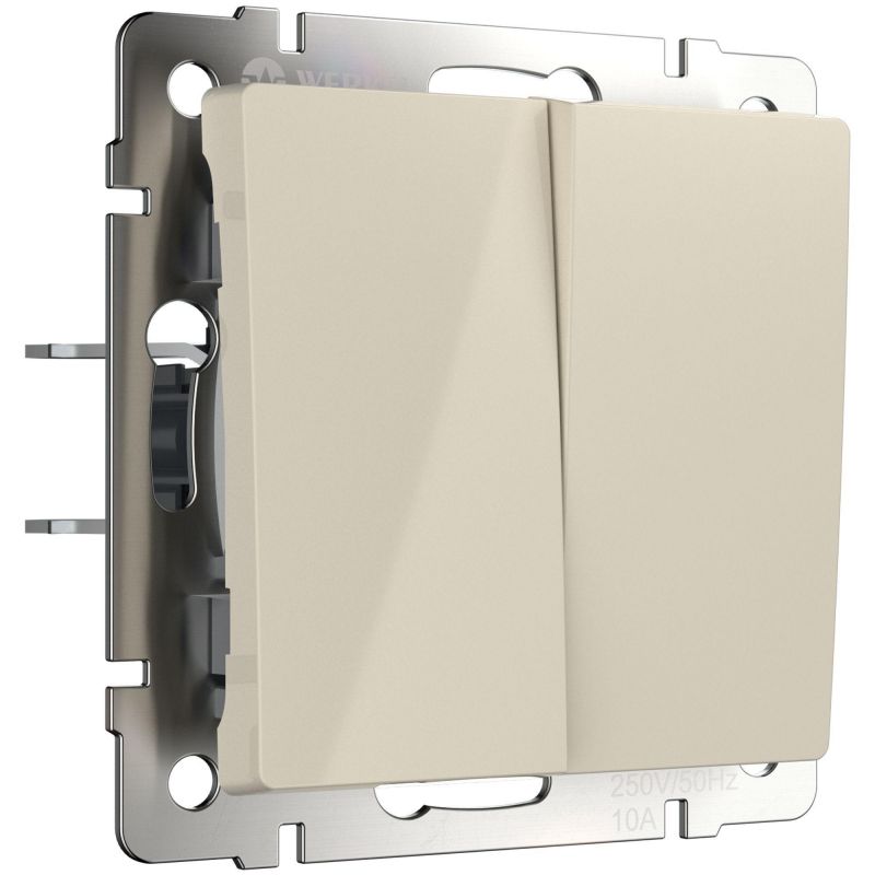 Перекрестный переключатель двухклавишный (слоновая кость) Werkel W1123003 фото 1