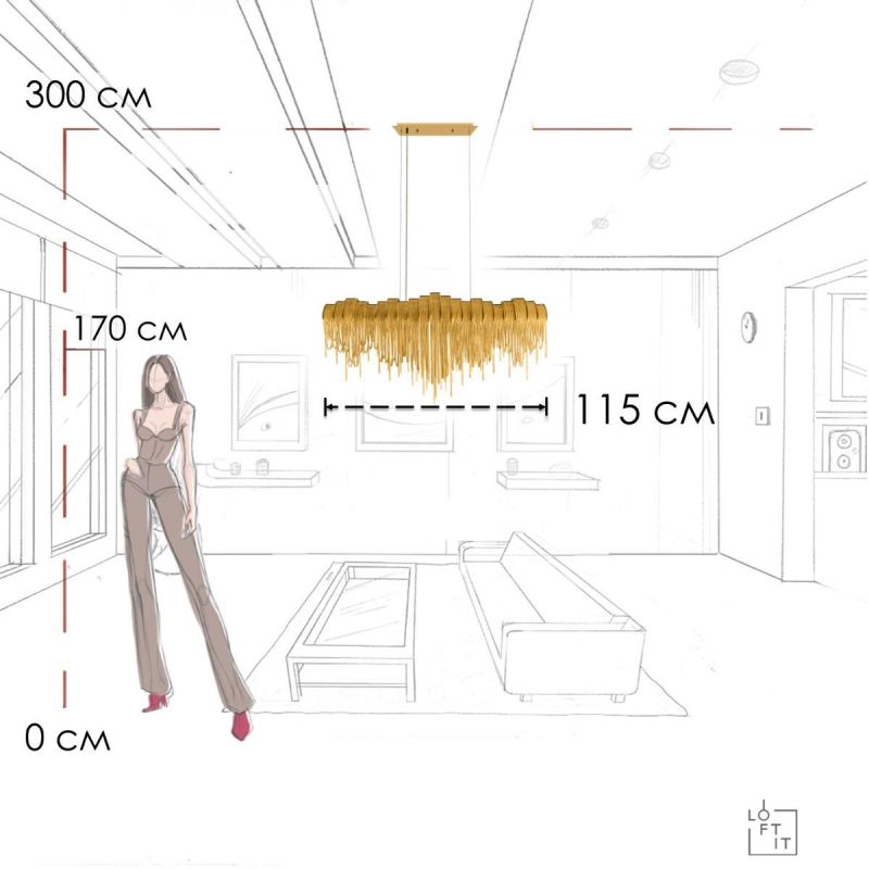 Подвесная люстра LOFT IT Volver G9 280W 10404/1150L GD фото 6