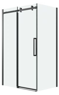 Душевой уголок Grossman Classic 120.K33.04.1690.21.00, 160х90 см, профиль черный матовый, стекло прозрачное