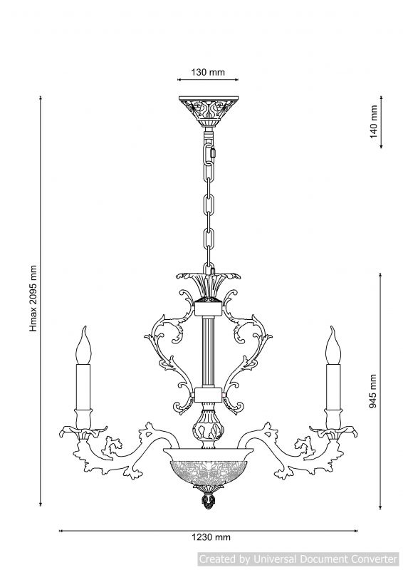 Люстра подвесная FIRENZE 1780.30.3 antique gold