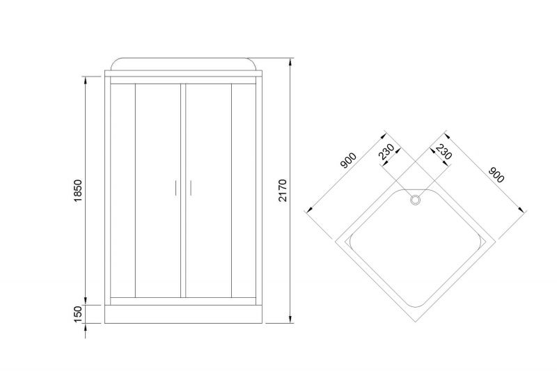 Душевая кабина Royal Bath  НР RB90HP6-WC 90x90 фото 4