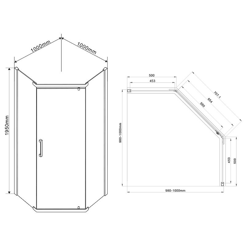 Душевой уголок Vincea Garda VSP-1S100CLB фото 8