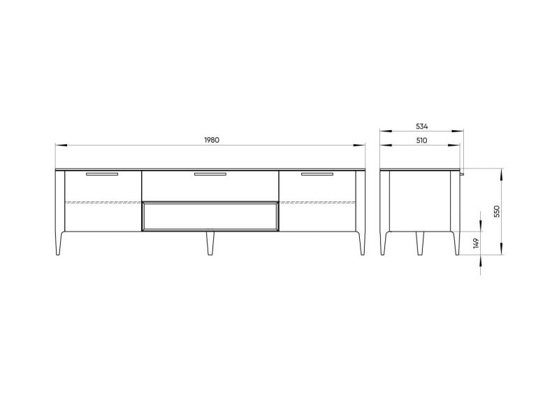 Тумба под ТВ Ellipsefurniture Type TY010306300101