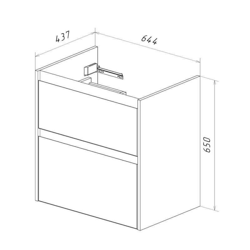 Тумба под раковину подвесная/напольная Lemark COMBI LM03C70T-black, 70 см