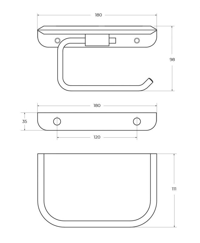 Держатель туалетной бумаги CEZARES LINER-PHM-01, хром