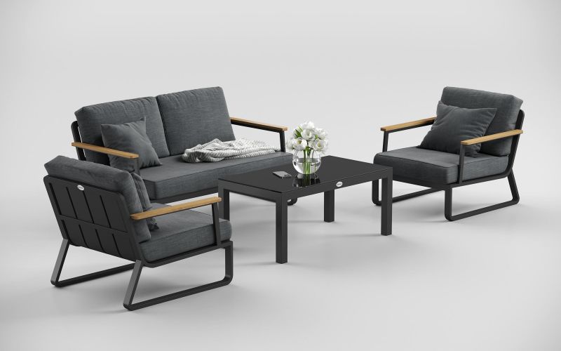 Лаунж зона Gardenini Premium Voglie (диван двухместный, кресло, кофейный столик) BD-3121401 фото 3