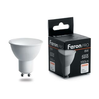 Лампа светодиодная Feron 8W GU10 4000K 38093