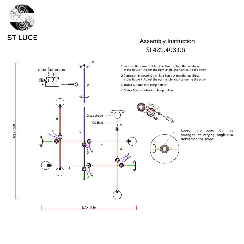 Светильник подвесной BASTONCINO SL429.403.06