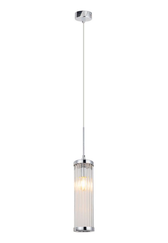 Светильник подвесной Crystal Lux TADEO SP1 D100 CHROME/TRANSPARENTE фото 1