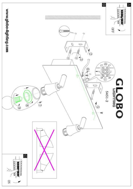 Спот Globo Frank E14 220V IP20 5451-2 фото 4