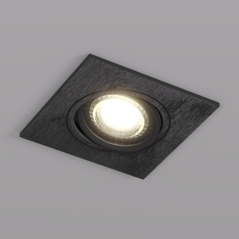 Встраиваемый светильник Denkirs DK3020BВ IP 20, 10 Вт, GU5.3, LED, черный, пластик DK3021-BK фото 1
