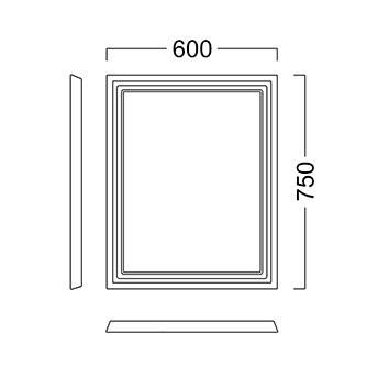 Зеркало Kerama Marazzi Pompei PO.mi.60\WHT 63х79 см, белое глянцевое, с подсветкой