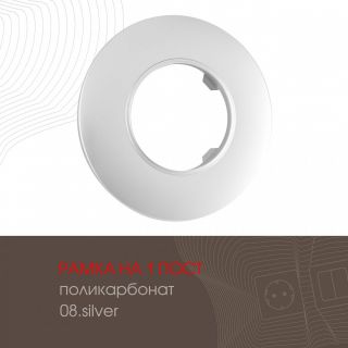 Рамка на 1 пост 502.08-1.silver Arte Milano