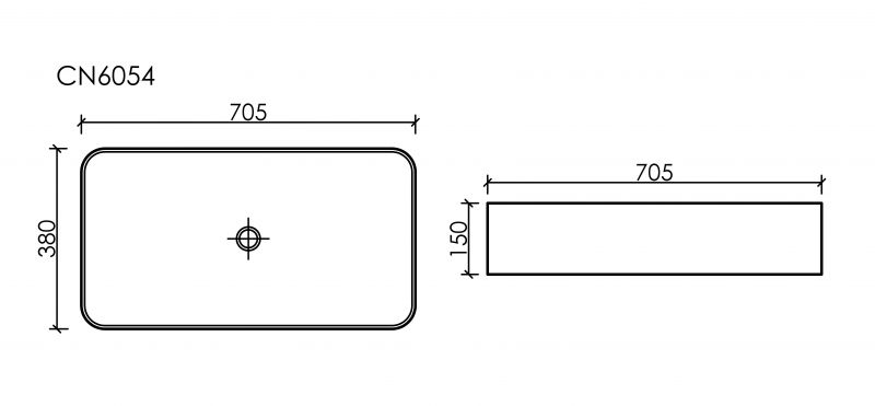 Раковина-чаша Ceramica Nova Element CN6054MB черная матовая, 70,5 см