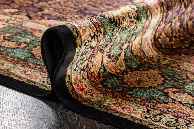 Иранский ковер из шёлка и модала Carpet «MASTERPIECE QUM» 003-24-NEJAD-Navy-Blue 248 x 352 см фото 8