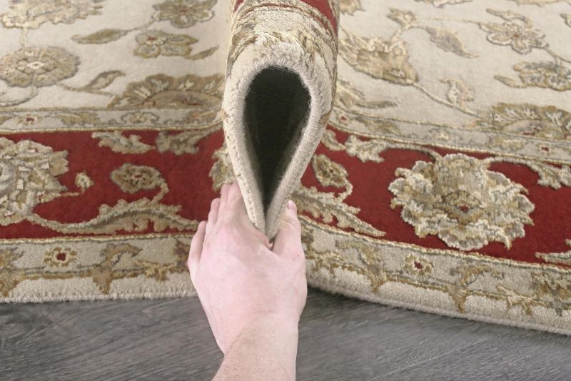 Индийский ковер из шерсти и шёлка Carpet «PLATINUM» AK1507-IVR-DRED 162 x 245 см фото 5