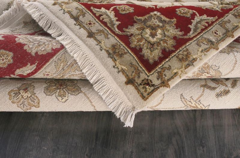 Индийский ковер из шерсти и шёлка Carpet «PLATINUM» AK1507-IVR-DRED 162 x 245 см фото 6