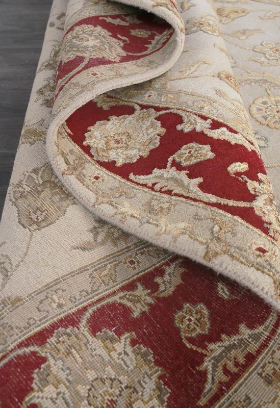 Индийский ковер из шерсти и шёлка Carpet «PLATINUM» AK1507-IVR-DRED 162 x 245 см фото 7