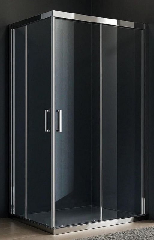 Душевой уголок Royal Bath HPD RB8100HPD-T-CH 100х80, профиль хром, стекло прозрачное фото 1