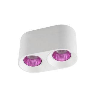 Светильник накладной Denkirs DK3020WPI IP 20, 10 Вт, GU5.3, LED, белый/розовый, пластик DK3096-WH+PI