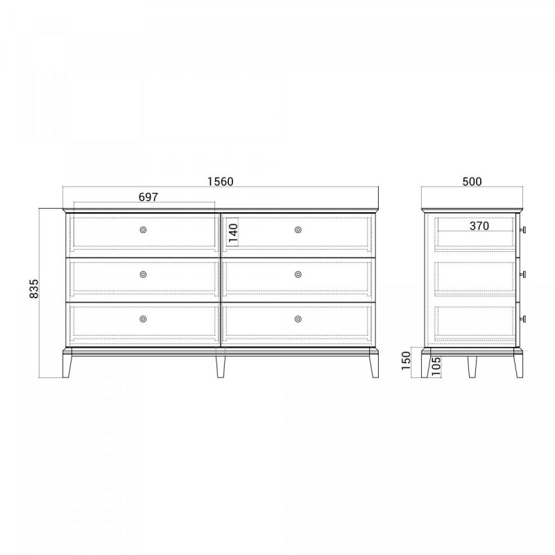 Комод The IDEA Crystal BD-1965016