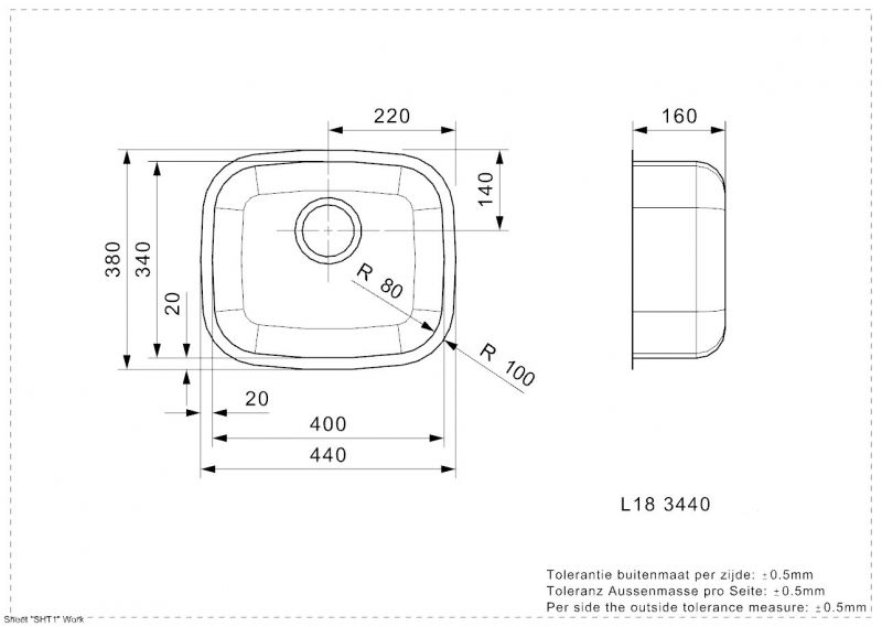 Кухонная мойка Reginox L18 3440 OKG lux 37971