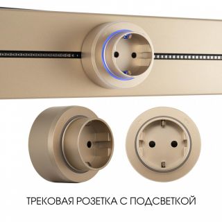 Трековая розетка Arte Milano 16A 250V 397951TS/ES Gold