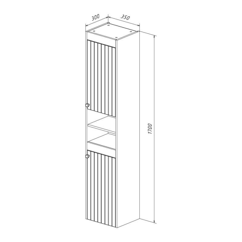 Пенал Lemark ROMANCE LM07R35P, 35x170 см