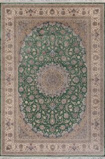 Иранский ковер из шёлка и модала Carpet «MASTERPIECE QUM» 016-24-24-TEAL 200 x 300 см